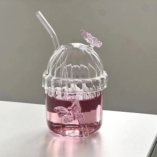 Three-dimensional Butterfly Glass Cup