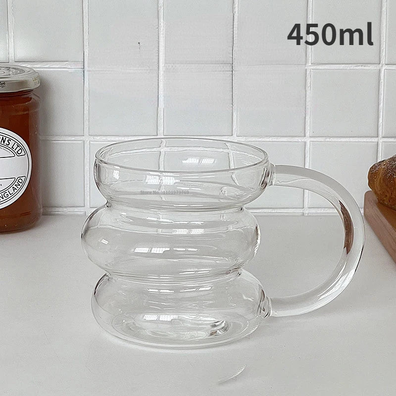 Stacked Ripple Glass Mug