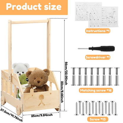 Wooden Baby Crate with Hanging and Storage