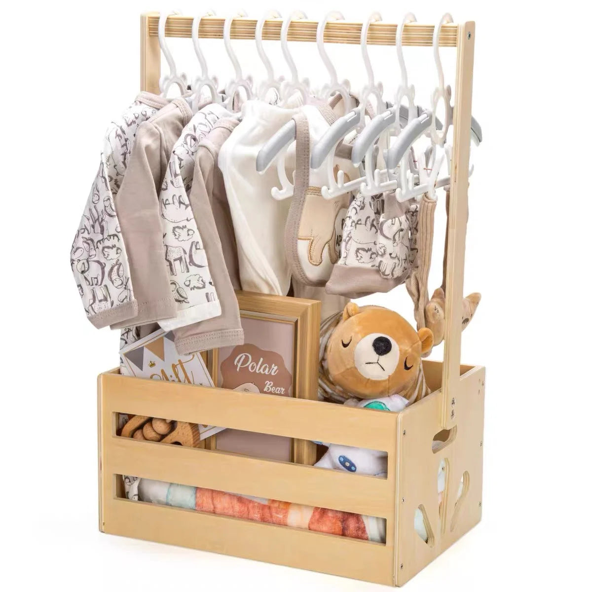 Wooden Storage Crate | Baby Toys Clothing Gift | 3 Colours