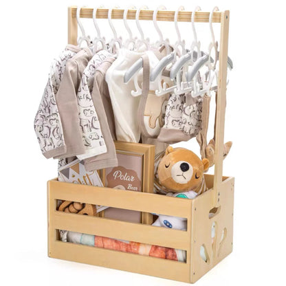 Wooden Storage Crate | Baby Toys Clothing Gift | 3 Colours