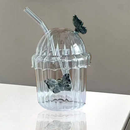 Three-dimensional Butterfly Glass Cup